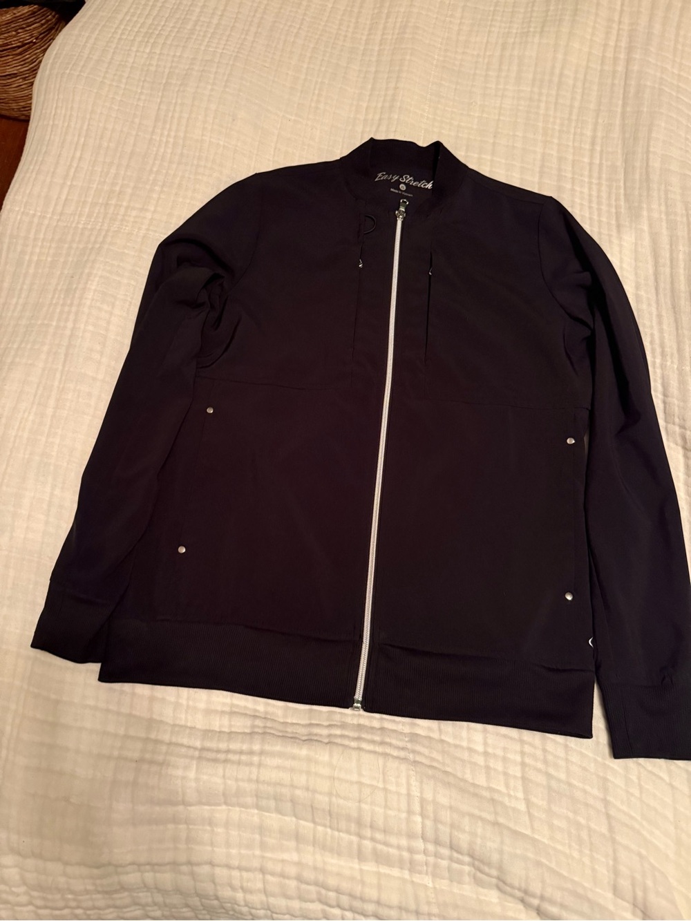 Easy Stretch Scrub Jacket with Front Zip